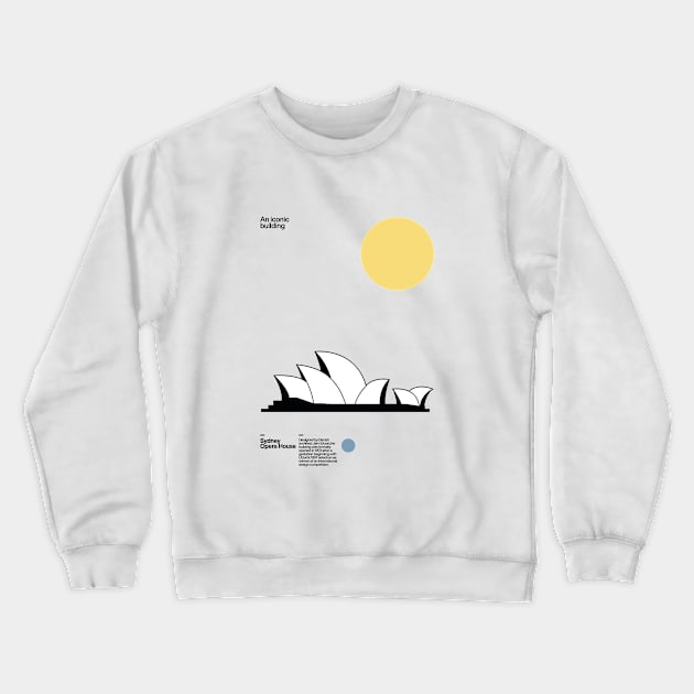 Opera House Art Print | Sydney Art Print | Australia Wall Art Crewneck Sweatshirt by sub88